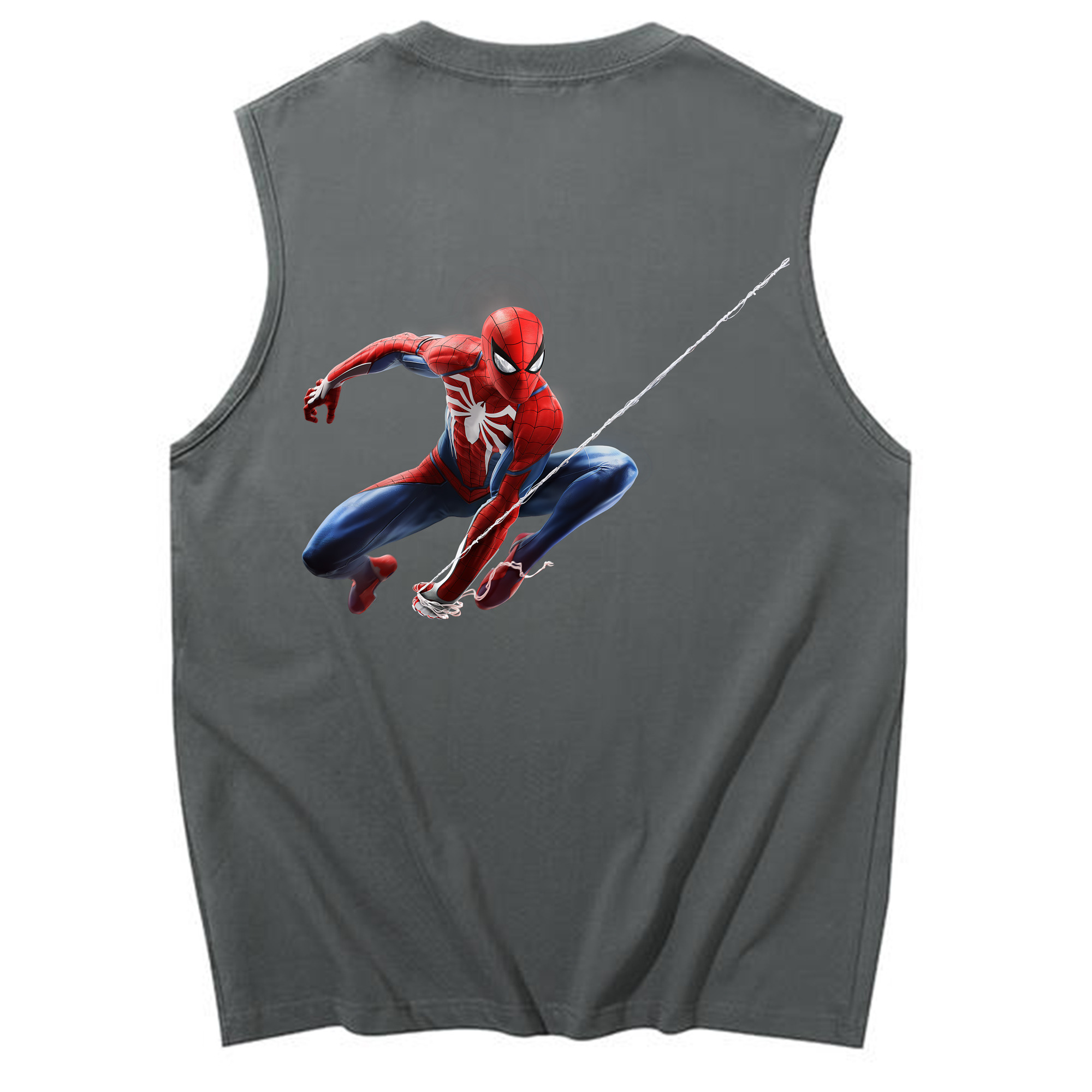 （画像用） Spider Man スパイダーマン コットン100％タンクトップ（背面プリント）